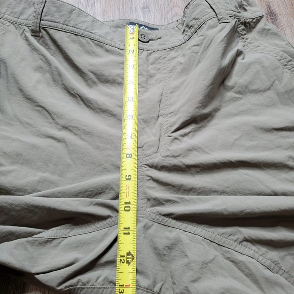 REI Convertible Cargo Hiking Pants Men 40x32 Khaki Green Shorts Packable Outdoor - Picture 5 of 11